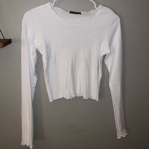 WORN ONCE- Brandy Melville cropped long sleeve